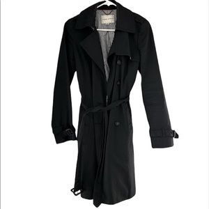 BANANA REPUBLIC BLACK TRENCH COAT Women’s Jacket Outerwear Rain Coat